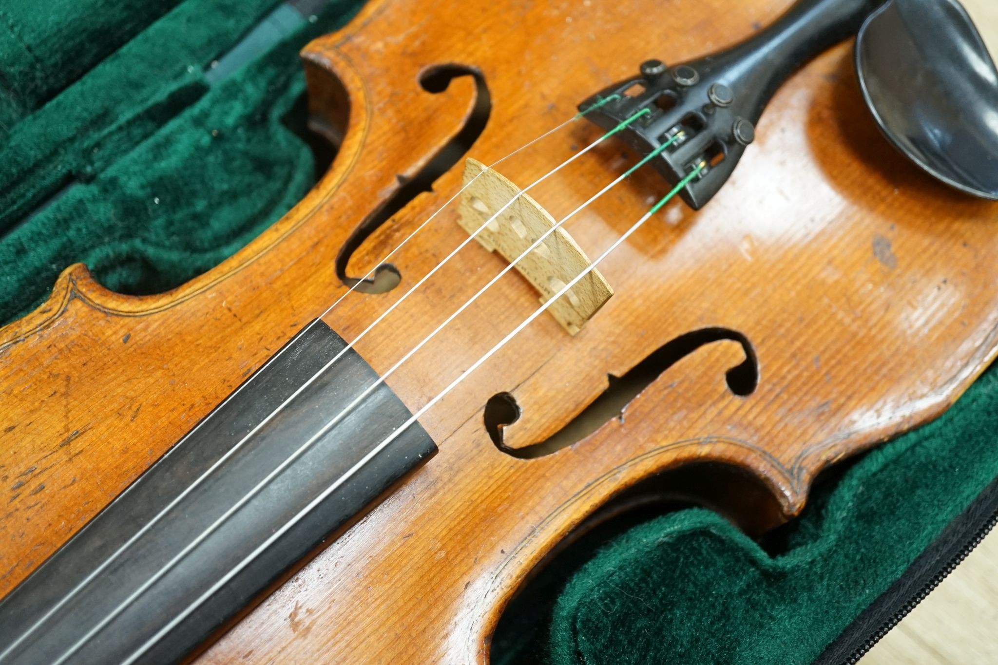 A 19th century Violin, lob. 35.5cm in case